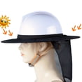 thumbnail image 4 of Sombrero para construcción, parasol transpirable de ala completa, tela de malla de visibilidad para hombre y mujer, para exteriores (negro sin sombrero), 4 of 7