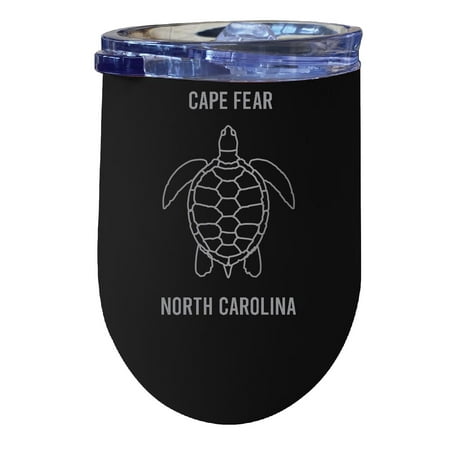 

Cape Fear North Carolina 12 oz Black Laser Etched Insulated Wine Stainless Steel