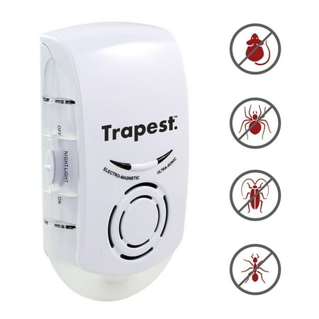 Ultrasonic Pest Repeller Night Light (Electric Pest Repellent by Aspectek - Pest Repeller Ultrasonic , Eco-Friendly, Human & Pet Safe with Adjustable Night)