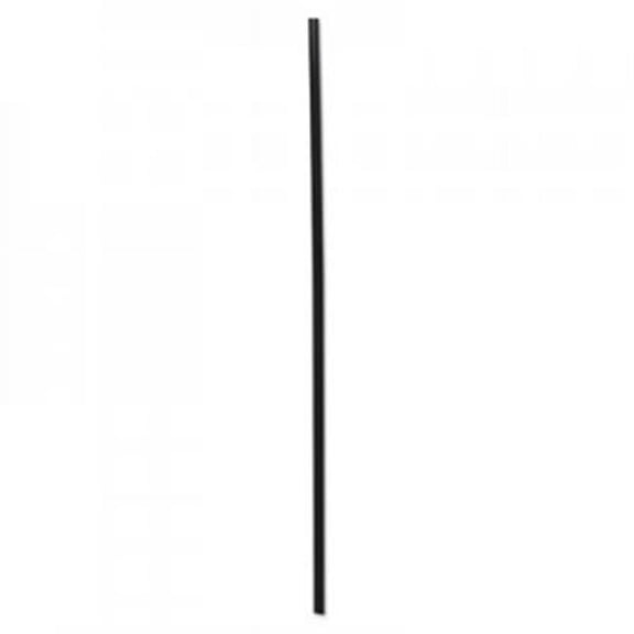 BWK 8 in. Unwrapped Cocktail Straws, Black