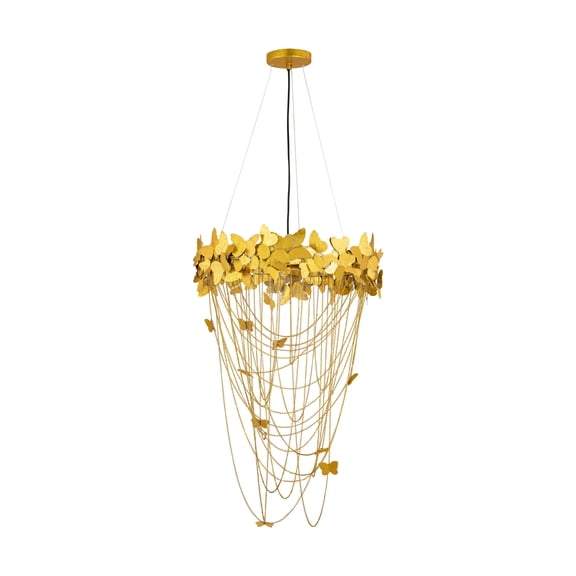 TOV Furniture Butterfly Gold Iron Chandelier