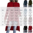 thumbnail image 3 of Edvintorg Women Jacket Full Zip Hooded Long Split Coat Lightweight Long Sleeve Casual Tunic Outerwear with Pocket Womens Clothing Red L, 3 of 8