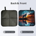 thumbnail image 2 of Wolf Howling Night Moon River Foldable Seat Cushion for Bleachers, Stadium Seats, Camping & Outdoor Events, Portable Lightweight Pad with Carabiner, 2 of 6