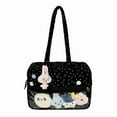 thumbnail image 6 of StyleSack Kawaii Dot Itabag Tote - Clear Window Pins Display Shoulder Bag, Japanese Style Transparent Y2K Harajuku JK Handbag (10×4×7in)​, 6 of 9