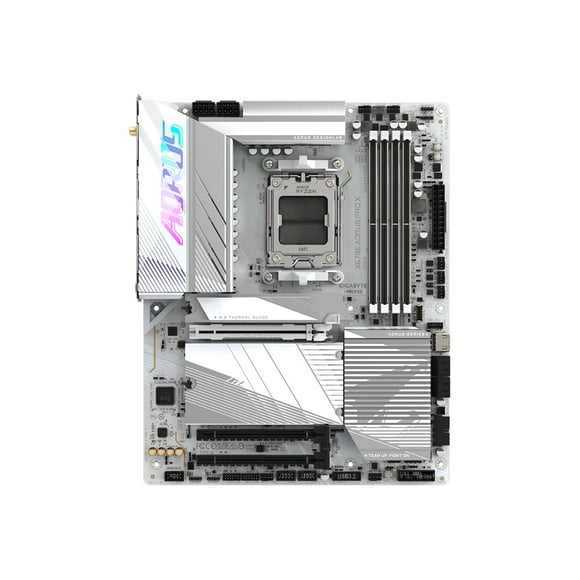 AORUS X670E PRO X - Motherboard - ATX - Socket AM5 - AMD X670 Chipset - USB-C 3.2 Gen 2x2, USB 3.2 Gen 1, USB 3.2 Gen 2 - 2.5 Gigabit LAN, Bluetooth, Wi-Fi - onboard graphics (CPU required) - High Definition Audio (7.1-channel)