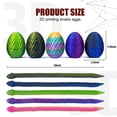 thumbnail image 3 of 5PCS 3D Printed Snake Eggs 3D Printed Snake 3D Printed Snake Set Easter Eggs Articulated Snake Easter Basket Stuffers Mystery Snake Egg Fidget 3D Printed Animals, 3 of 7