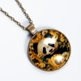 thumbnail image 2 of Panda Sunflower Necklace Personalized Custom Photo Round Pendant Adjustable Stainless Steel Necklaces with Gift Box for Men Women Mothers Valentine's Jewelry Gift, 2 of 6