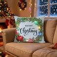 thumbnail image 1 of Cojín navideño LED con luces de colores | Funda de cojín con decoración festiva | Poliéster 45 x 45 cm | Diseño floral a pilas, 1 of 5