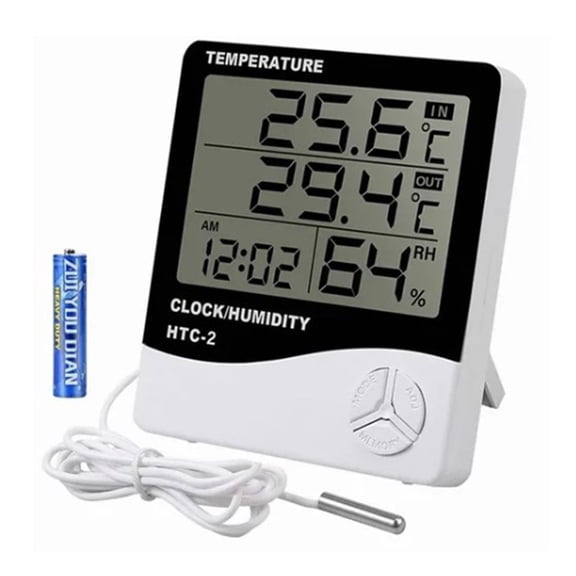 Falleo Clearance Digital Hygrometer Thermometer Home Temperature Humidity Monitor with External Waterproof Probe for Indoor Outdoor