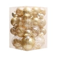 thumbnail image 2 of EGNMCR Christmas Decorations, Christmas Tree Home Decorations Hanging Christmas Ball Window Scene Decoration Flocking Ball Christmas Decorations Plastic Christmas Decoration Balls Set, 2 of 6