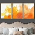 thumbnail image 3 of wall26 Framed Canvas Print Wall Art Set Yellow &amp; Orange Paint Splatter Explosion Abstract Shapes Illustrations Modern Art Bohemian Dramatic for Living Room, Bedroom, Office - 16"x24"x3, 3 of 5
