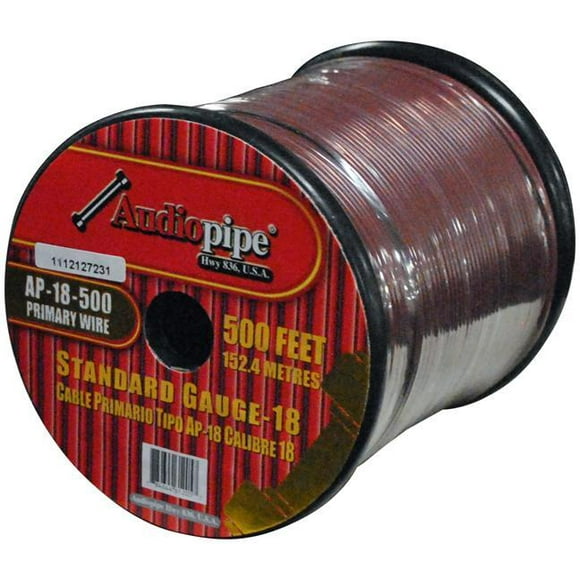 Audiopipe Fil Primaire 18 Gauge 500 Pieds Marron