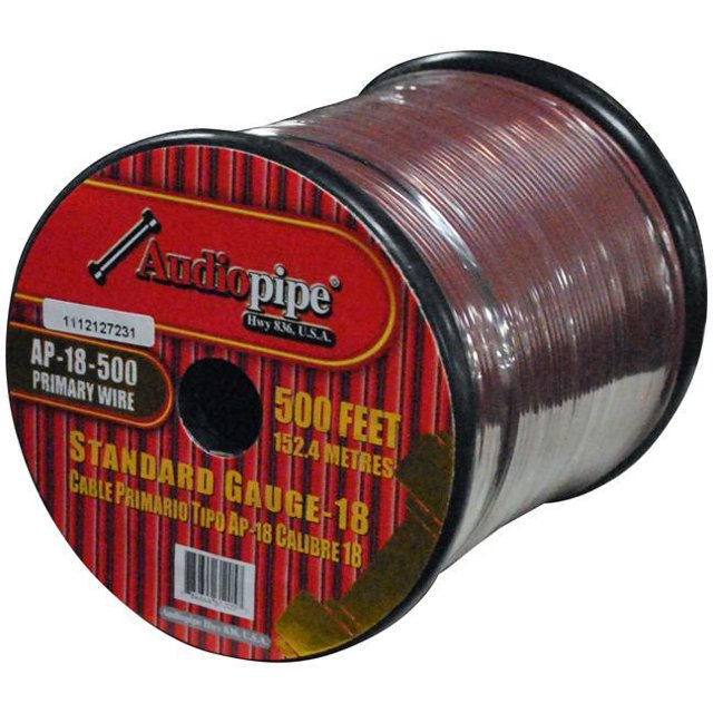 Audiopipe Fil Primaire 18 Gauge 500 Pieds Marron