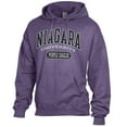 thumbnail image 2 of Men's Comfort Wash  Purple Niagara Purple Eagles Lightweight Fleece Pullover Hoodie, 2 of 3
