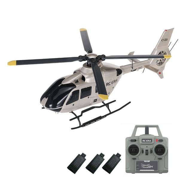 Helicoptero de control remoto 2.4G 6CH Giroscopio de 6 ejes Localizacion de flujo optico Mantenimiento de altitud Helicoptero de control remoto a escala 1 36 RTF con 3 baterias Champan Abanopi Walmart...