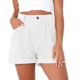 thumbnail image 1 of Aayomet Shorts de Mode pour Femmes Shorts de Plage Décontractés (Blanc, TTTG), 1 of 5