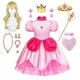 thumbnail image 2 of Vestido de princesa melocotón para niña, disfraz de Halloween, ropa de actuación de escenario para niños, trajes de fiesta de Carnaval de cumpleaños, 2 of 5