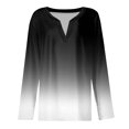 thumbnail image 4 of Shirts for Women Dressy Casual Womens Long Sleeve V Neck Shirts Basic Tee Casual Top Fall Trendy Tunic Outfits Fitted T Shirts, 4 of 5