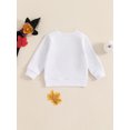 thumbnail image 5 of Elippeo Baby Hoodie 6 12 18 24 Months 3 Years Long Sleeve Crew Neck Embroidery Letters Sweatshirt Halloween Clothes for Girls Boys, 5 of 9