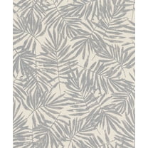 Marburg La Veneziana Pewter Leaf Wallpaper, 20.5-in by 33-ft, 56.4 sq. ft