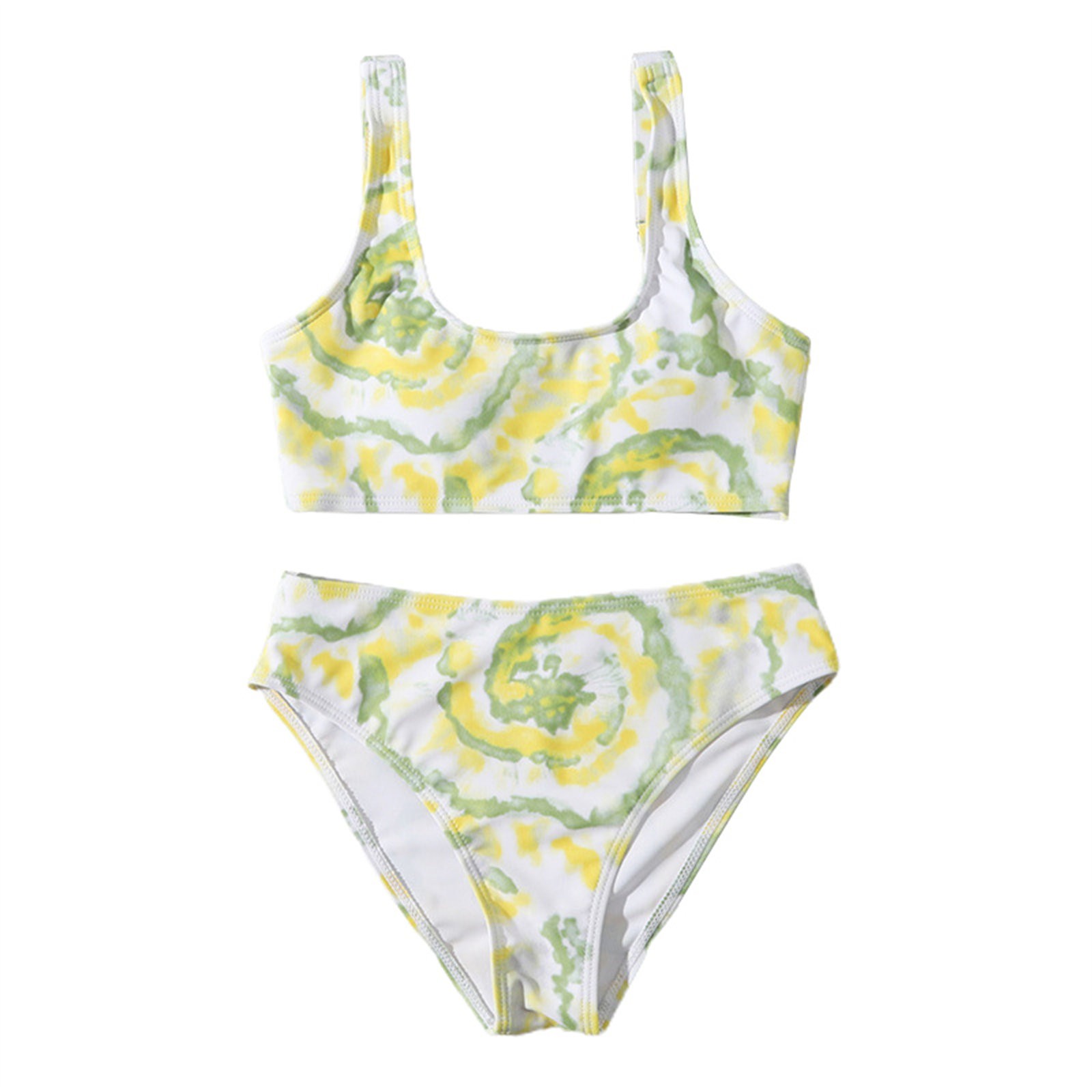 Girl's Two Piece Swimsuit Sport High Waist Bikini Set Bathing Suit teen