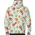 thumbnail image 7 of Naloa Lobster Sea Shell Men's Casual Hooded Collar Drawstring Hoodies Pullover Sweatshirts Casual Long Sleeve Shirts-4X-Large, 7 of 7
