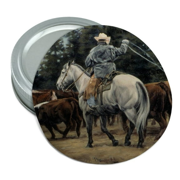Ranch Cowboy Cattle Drive Roundup Round Rubber Non-Slip Jar Gripper Lid Opener
