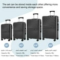 thumbnail image 4 of Joyway 6 Piece Hardshell Luggage Set with Spinner Wheels TSA Lock and Scratch-Resistant Finish Durable Lightweight Suitcases(Tote bags in mixed styles), 4 of 7