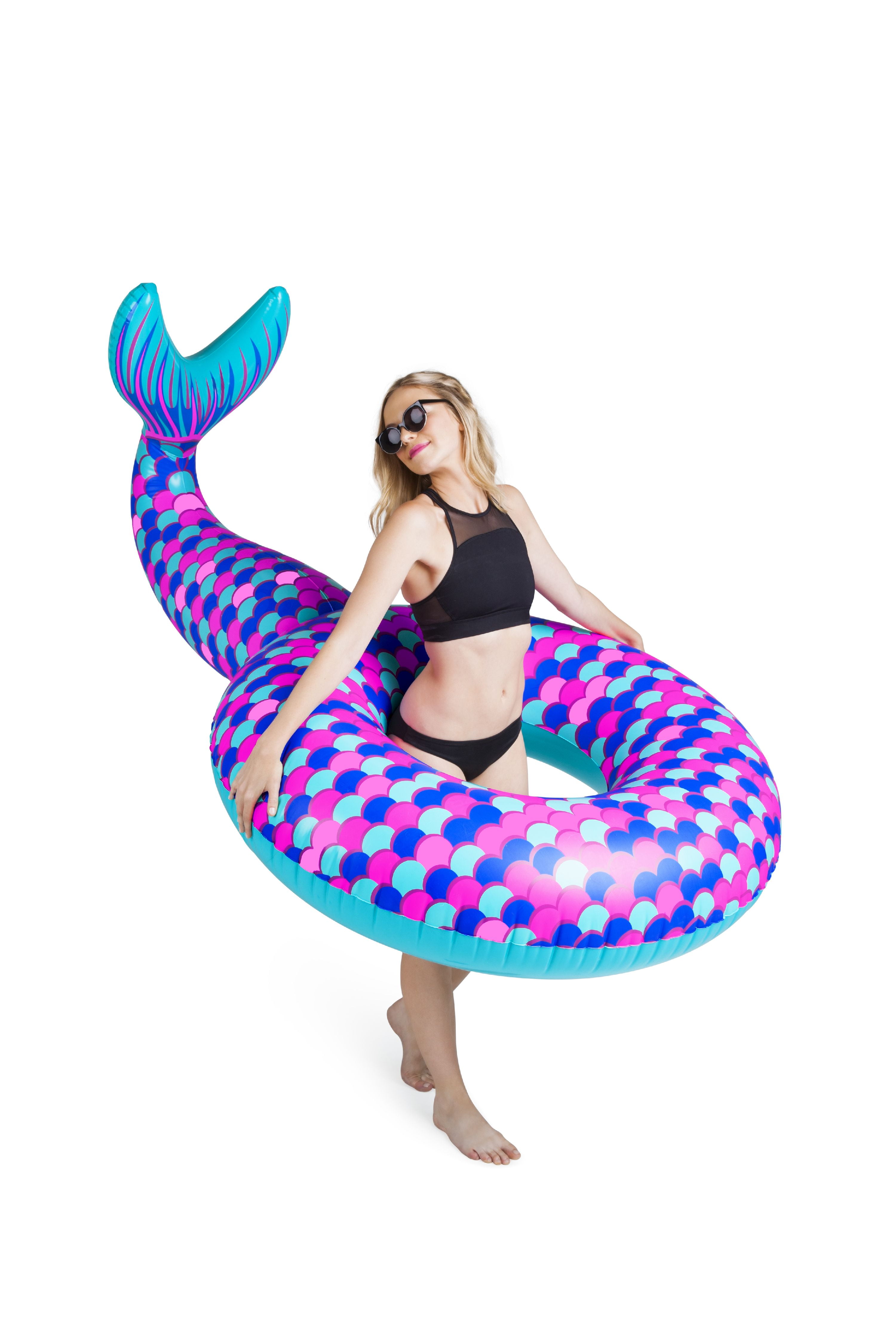 BigMouth Inc Gigantic Donut Pool Float Funny Inflatable Vinyl Summer Pool or Beach Toy Patch Kit Included 
