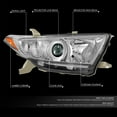 thumbnail image 3 of DNA Motoring Projector Headlight for 11-13 Toyota Highlander, Passenger Right Side, 3 of 8
