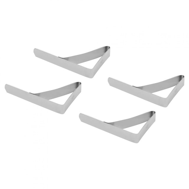 Risegun Nappe Clips-4pcs Grande Nappe Couvre Clips en Acier Inoxydable Anti Glissement Nappe Porte Pinces 10.5 * 7cm
