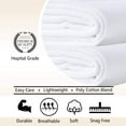 thumbnail image 6 of JMR 70 x 90 Hospital Blanket - White - Poly/Cotton Blend Bed Bath Blanket for Patient Privacy - Soft, Comfortable & Lightweight Emergency Thermal Blanket, 6 of 8