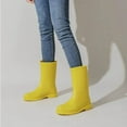 thumbnail image 2 of LIJCC Women Rubber Boots Wide Calf Rain Boots Water Proof PVC Rubber Rain Boot Mid Height Rain Shoes for Outdoor Gardening Work Walking, 2 of 5