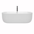 thumbnail image 2 of Juliette 71 Inch Freestanding Bathtub in White with Polished Chrome Trim and Floor Mounted Faucet in Matte Black, 2 of 5