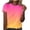 Hot Pink, variant on Womens Summer Tops Stylish Gradient Short Sleeve Going Out Blouse Crew Neck T-Shirt