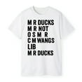 thumbnail image 3 of M R Ducks M R Not O S M R C M Wangs Lib M R Ducks T-Shirt – Funny Phonetic Reading Joke Graphic Tee, 3 of 5