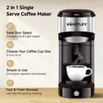 thumbnail image 2 of MINI Single Serve Coffee Maker,Instant Coffee Maker One Cup for K Cup & Ground Coffee,Portable Capsule Coffee Machine with 6 to 14oz Reservoir,90 Seconds Fast Brewing and One Button Operation, 2 of 8