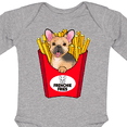 thumbnail image 4 of Inktastic Cute Frenchie in French Fries Boys or Girls Long Sleeve Baby Bodysuit, 4 of 5