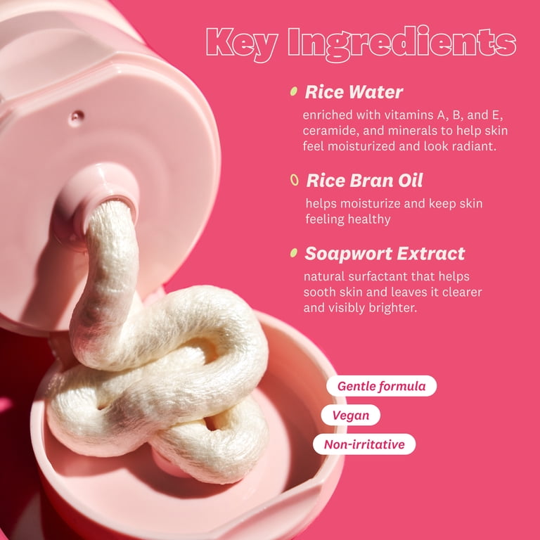 The Face Shop Rice Water Bright Vegan Foaming Cleanser, Hydrating