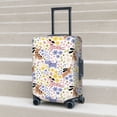 thumbnail image 2 of Lsque Floral Puppy Printed Luggage Cover, Travel Luggage Protector,Scratch and Dirt Resistant, Fits 18-32 Inch Luggage -, 2 of 9