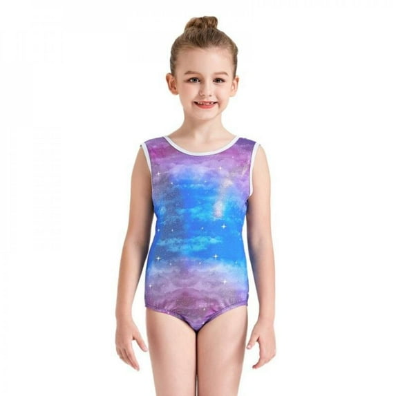 CUTELOVE Girls star-shaped body suit Hollow back ballet gymnastics dance practice clothes Triangle bottom for 5-14 age