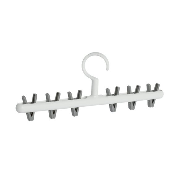 Birdeem Windproof Sock Clips Hanger, Clothes Drying Rack with 360° Swivel Hook and Strong Clips for Drying and Organize Underwear, Socks, Hats, Scarves, Pants