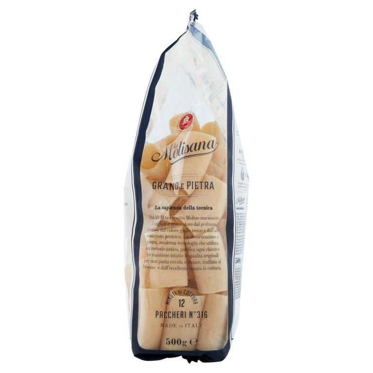 La Molisana Paccheri N°316, Durum Wheat Semolina Pasta, 500 g, Cream,  (35113) 