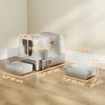 thumbnail image 3 of PawHut XL Stainless Steel Litter Box with Lid, Cat Litter Box w/ Flip Cover, 3 of 10