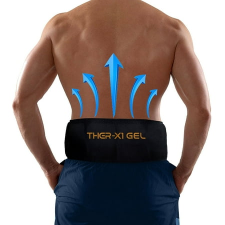 Lumbar Therapy (Back Pain Cold Reusable Ice Pack Belt Therapy For Lower Lumbar , Sciatic Nerve Pain Relief Degenerative Disc Disease Coccyx Tailbone Pain Reusable Gel Flexible Medical)