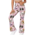 thumbnail image 4 of WOYY Girls Athletic Flare Pants High Waisted Stretch Yoga Pants Cute Trousers, Sizes 1-14, 4 of 4