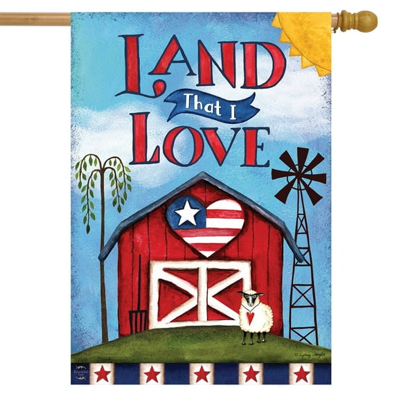 Briarwood Lane Land That I Love Patriotic House Flag
