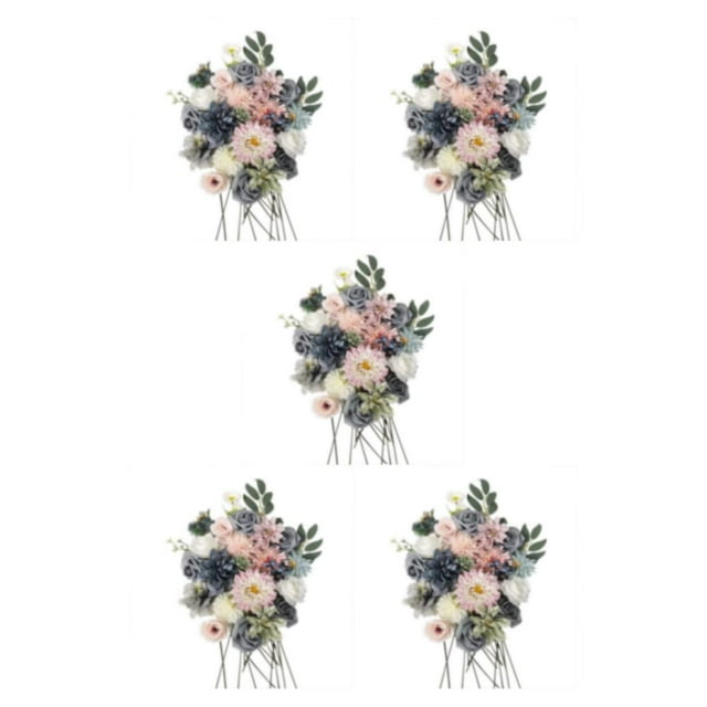 Youkk Transform Space Elegant Artificial Flower Arrangements Wide Application BLUE PINK LH004 5Set