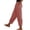 Brown, variant on Audhol Cropped Linen Pants Women, Women's Cotton and Linen Elastic Waistband Pants Side Buttons Nine Point Pants Loose Casual Pants Straight Leg Pants Womens Linen Pants White 2XL