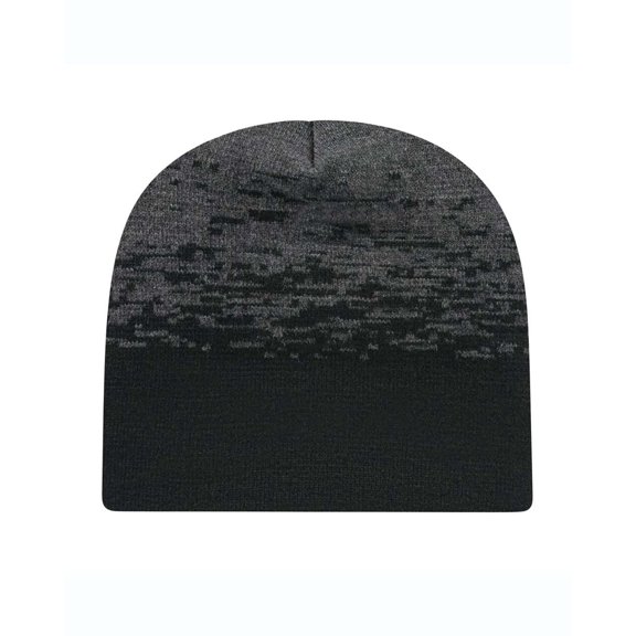 Static Pattern Beanie, Black / Dark Heather Grey
